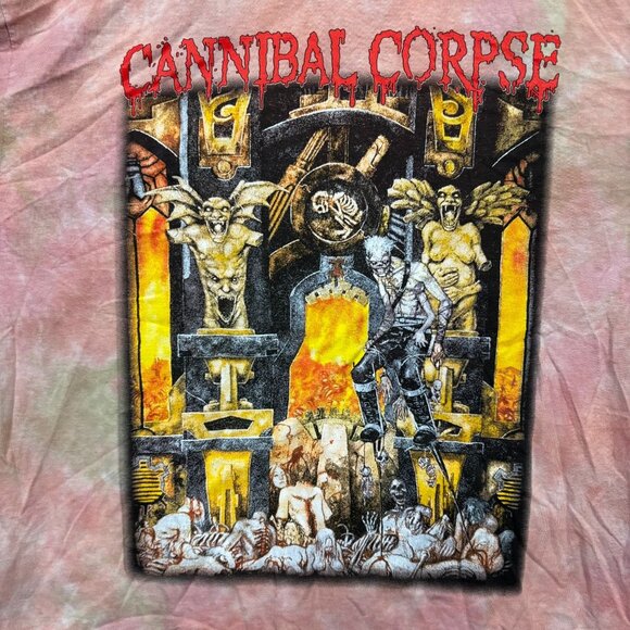 Cannibal Corpse Live Cannibalism Death Metal Band Tie-Dye LS Shirt Extra Large - Picture 2 of 4